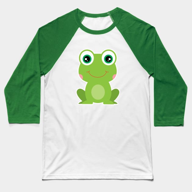 Cute Frog Baseball T-Shirt by tjasarome